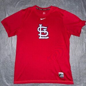 Nike St Louis Cardinals Dri‑Fit Shirt Mens M Red MLB Authentic Performance Tee